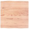 Table Top Light Brown 23.6"x23.6"x(0.8"-1.6") Treated Solid Wood Live Edge