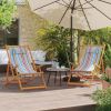 Folding Beach Chairs 2 pcs Multicolor Fabric