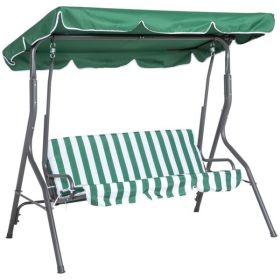 3-Seat Outdoor Porch Swing-Green (Swiship ship)( Prohibited by WalMart )