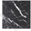 Table Top Black 31.5"x31.5" 0.2" Tempered Glass with Marble Design