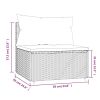 Patio Middle Sofa with Cushions Gray Poly Rattan