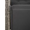 Reclining Patio Chairs 2 pcs with Footrest Gray Poly Rattan