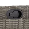 Reclining Patio Chairs 2 pcs with Footrest Gray Poly Rattan