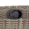 Reclining Patio Chair with Footrest Gray Poly Rattan