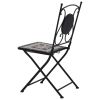 Mosaic Bistro Chairs 2 pcs Gray