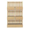 Outsunny 5 Box Raised Garden Bed with Trellis for Vine Flowers & Climbing Plants, 39" Tall Wall-Mounted Wood Planter Box Set with Adjustable Height, D