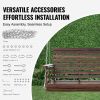 VEVOR Wooden Porch Swing 4.5 ft, Patio bench swing for Courtyard & Garden, Upgraded 880 lbs Strong Load Capacity, Heavy Duty Swing Chair Bench with Ha