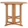 Folding Patio Dining Table 35.4"x35.4"x29.5" Solid Teak Wood