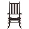 Rocking Chairs with Curved Seats 2 pcs Brown Solid Wood Poplar