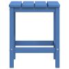 Patio Adirondack Chairs with Footstool & Table HDPE Aqua Blue