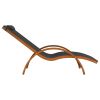 Sun Lounger with Pillow Gray Textilene and Solid Wood Poplar
