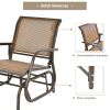 Outdoor Single Swing Glider Rocking Chair with Armrest
