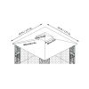 10x10 Ft Patio Double Roof Gazebo Replacement Canopy Top Fabric,Brown