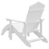 Patio Adirondack Chair with Footstool HDPE White