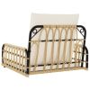 Swing Chair with Cushions 24.8"x22.8"x15.4" Poly Rattan and Steel