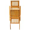 Patio Deck Chairs with Footrests and Table Solid Wood Acacia