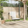 Swing Chair with Cushions 24.8"x22.8"x15.4" Poly Rattan and Steel