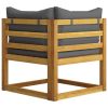 4-Seater Patio Sofa with Cushion Solid Acacia Wood