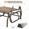 Outdoor Single Swing Glider Rocking Chair with Armrest