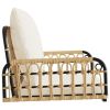 Swing Chair with Cushions 24.8"x22.8"x15.4" Poly Rattan and Steel