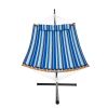 VEVOR Two Person Hammock with Stand Included, Double Hammock with Curved Spreader Bar and Detachable Pillow and Portable Carrying Bag, Perfect for Out