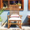 Indoor Outdoor Wooden High Back Rocking Chair