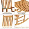 Indoor Outdoor Wooden High Back Rocking Chair