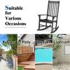 Indoor Outdoor Wooden High Back Rocking Chair