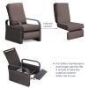 Indoor Outdoor Recliner Replacement Cushion;  Patio Furniture Chair Sofa Washable Cushion Deep Seat;  UV Protected;  Fade Protected and Water Spill Re