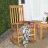 Indoor Outdoor Wooden High Back Rocking Chair