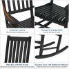 Indoor Outdoor Wooden High Back Rocking Chair